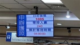 外交部領事事務局今早湧現申辦護照人潮（圖／翻攝自PTT）