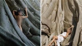 
印尼峇厘島有裸女與聖樹合照（圖／翻攝IG）