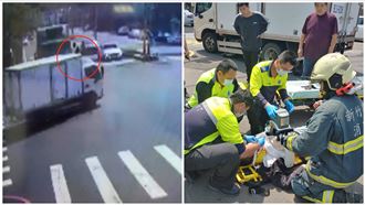 騎士闖紅燈「直撞」小貨車　奪命畫面曝