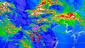 紫色對流（圖／翻攝自鄭明典 臉書）