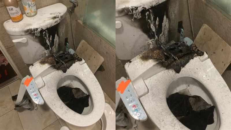 上廁所差點「燒屁股」免治馬桶突起火自燃