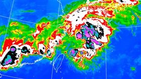 衛星雲圖。（圖／翻攝自中央氣象局）