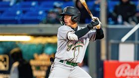 ▲海盜隊高階1A台灣好手鄭宗哲連續6場敲安。（圖／翻攝自Greensboro Grasshoppers推特）
