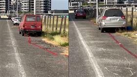 紅線,歪七扭八,路邊,馬路