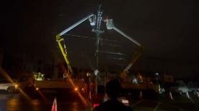 台中市大雅區今日傍晚發生停電狀況。（圖／翻攝畫面）