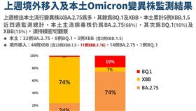 變異株監測結果。（圖／指揮中心提供）