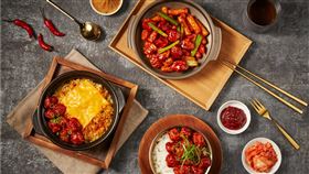 大成集團「NEO Foods新創肉」與「Gino Green」於4/22、4/23在未來市集搶先推出珍珠丸子、海鮮餅、韓式雞丁三款全新的植物肉與植物海鮮。（圖／大成集團提供）