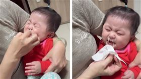 阿嬤一招讓鼻塞孫女「鼻涕狂瀉」，逾2百萬人朝聖讚高手。（圖／網友Apo Chou授權提供）