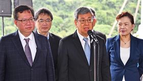 0421陳建仁、鄭文燦、王美花出席石門水庫阿姆坪防淤隧道竣工典禮（圖／行政院提供）