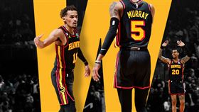 ▲楊恩（Trae Young）轟32分，老鷹避免被聽牌。（圖／翻攝自老鷹推特）