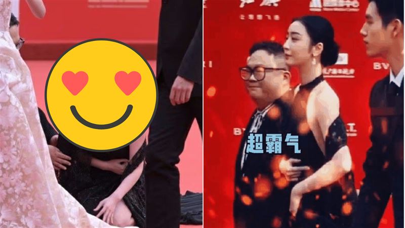 摔成紅毯焦點　女星高EQ反應網讚：是女王