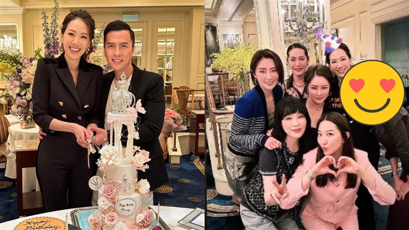 甄子丹愛妻慶生　關之琳美貌意外成亮點