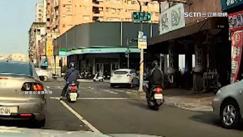 短短38秒紅燈…18輛汽機車違規右轉