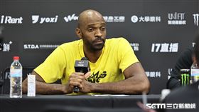 ▲新北國王中鋒戴維斯出席賽後記者會。（圖／記者劉彥池攝影）