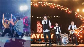 石頭首當其衝脫上衣裸身嘶吼。（組合圖／翻攝自相信音樂粉專）