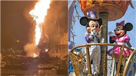 迪士尼失火（圖／翻攝自推特@LearnThisBiz、翻攝pixabay）