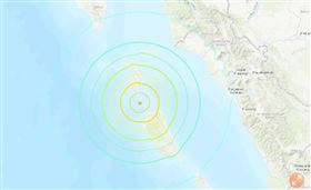 印尼蘇門答臘島西部海域發生規模7.3強震。（圖／翻攝自USGS）