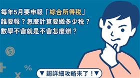 懶人包／財政部曝「超詳細報稅攻略」！7圖懂申報繳綜合所得稅。（圖／翻攝自財政部臉書）