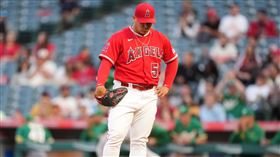 ▲天使先發投手蘇瓦瑞茲（Jose Suarez）前3局挨5發全壘打。（圖／美聯社／達志影像）