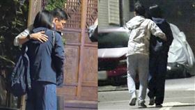 宋少卿撫著女方的背，女方也順勢依偎在他身上。（圖／本刊攝影組／CTWANT提供）