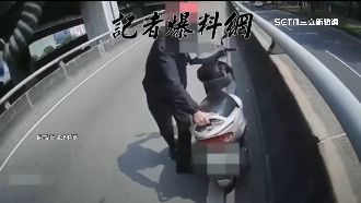 移工誤闖匝道牽機車倒退嚕　警救援助脫困