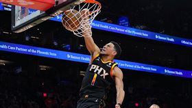 ▲太陽布克（Devin Booker）轟下全場最高57分。（圖／美聯社／達志影像）