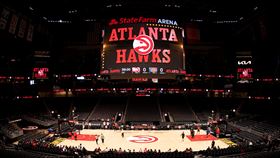 ▲州立農業球場（State Farm Arena）將珍娜傑克森演唱會和老鷹季後賽安排在同天。（圖／美聯社／達志影像）