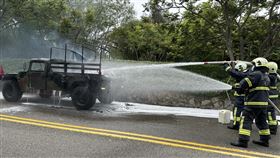 金門縣，金防部，未爆彈處理小組，悍馬車，起火