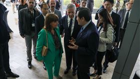 馬英九出席第八屆德爾菲經濟論壇開幕式。（圖／馬辦提供）