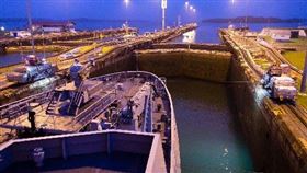 巴拿馬運河,中美貿易戰,不受影響,貨運量,創新高(圖/中央社)