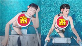 唐玲,胃癌,化療,峇里島,渡假,泳裝