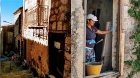 丹妮爾斯以3歐元價格買下3間超級中古屋。（圖／翻攝自推特／CTWANT提供）