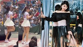 琳妲昨天應援時險些遭棒球爆頭。（組合圖／翻攝自linda831212 IG）