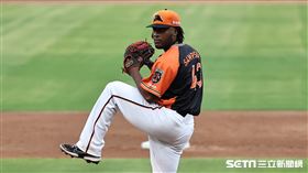 ▲統一獅先發投手克維斯。（圖／記者劉彥池攝影）