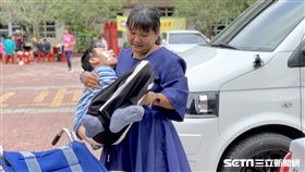 陳嘉齡,單親媽媽,路跑,馬拉松,重度腦性麻痺,母愛（記者郭奕均）攝影