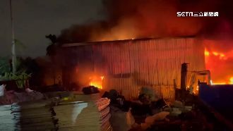 霧峰資源回收廠火警　火光驚人夜裡清楚見