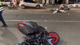單車男疑闖燈釀禍　擦撞直行機車雙雙掛彩