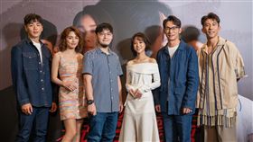 《親愛壞蛋》温昇豪、修杰楷、項捷如、禾浩辰和謝雨芝出席媒體茶敘。（圖／TVBS提供）
