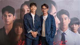 《親愛壞蛋》温昇豪、修杰楷、項捷如、禾浩辰和謝雨芝出席媒體茶敘。（圖／TVBS提供）
