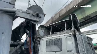 砂石車急剎「土石噴滿地」　警開罰1.8萬