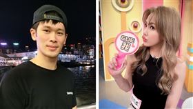 劉雨柔（右）被爆出介入胡凱翔（左）和前女友感情，經紀人做出回應。（圖／翻攝自雙方臉書）