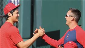 ▲大谷翔平遭遇經典賽隊友努特巴爾（Lars Nootbaar）。（圖／翻攝自天使推特）