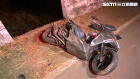  彰化139線道，死亡彎道，機車失控摔車，距離懸崖10公分(圖／翻攝畫面)