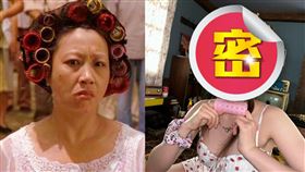 舒華突然曬出綁5個髮捲「包租婆」造型逗樂粉絲們。（圖／翻攝自舒華 IG）