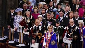 哈利王子出席加冕典禮。（圖／美聯社／達志影像）