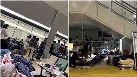 機場過夜（圖／翻攝自臉書「星宇航空 討論區」）