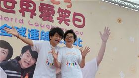 唐從聖（左）與王滿嬌出席公益活動。（記者鍾智凱攝）