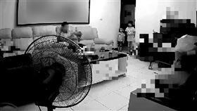  台中后里，嬰兒，男子狂甩巴掌，虐嬰，2幼童旁觀嚇到不敢動。(圖／翻攝自臉書「后里幫」)