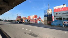 清水貨櫃場，工安意外，推高機輾死貨車司機，雙腿輾斷（圖／翻攝畫面）