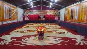 ▲八塊厝民俗藝術村開館時精心製作的米龍(圖/桃園市政府文化局閩南及民俗文化科提供)。